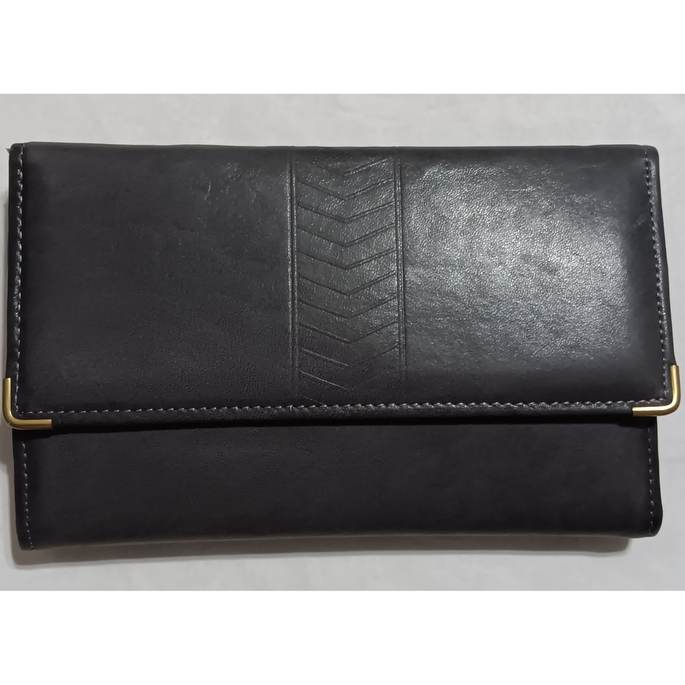 Vintage‎ Princess Gardner Black Lambskin Turnlock Checkbook Clutch Wallet NWT